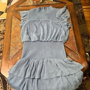 Short dress, I wore with leggings. Excellent condition. Worn once.